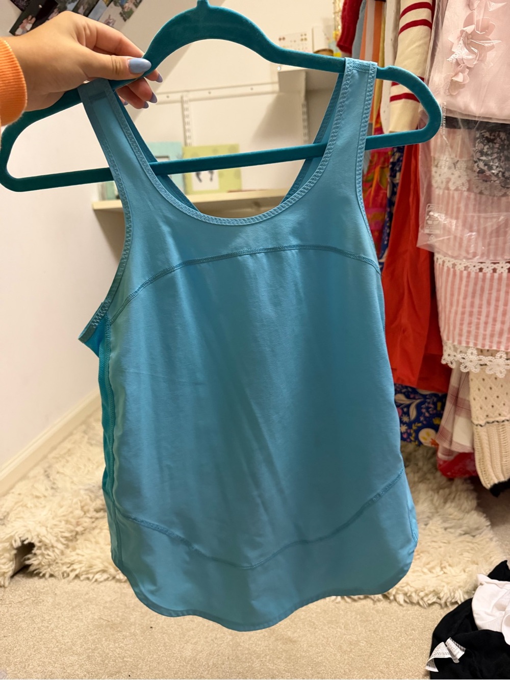 lululemon athletica Aqua Blue Racerback Tank Top